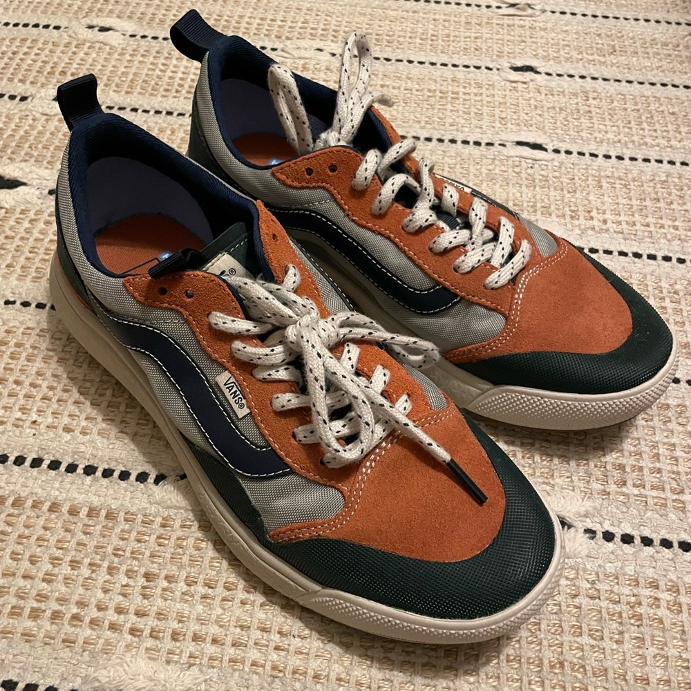 Vans Women’s Orange and Green Sneakers